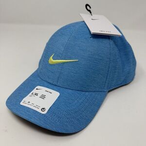 Nike Club Cap Unisex L/XL Blue Adjustable Strapback Swoosh Structured Hat FB6451